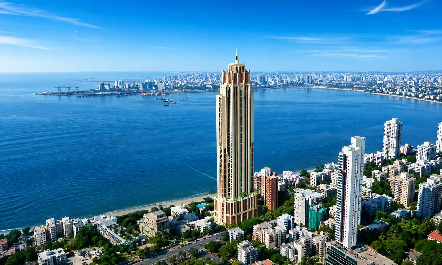 Lotus Aquaria tower overlooking the Arabian Sea